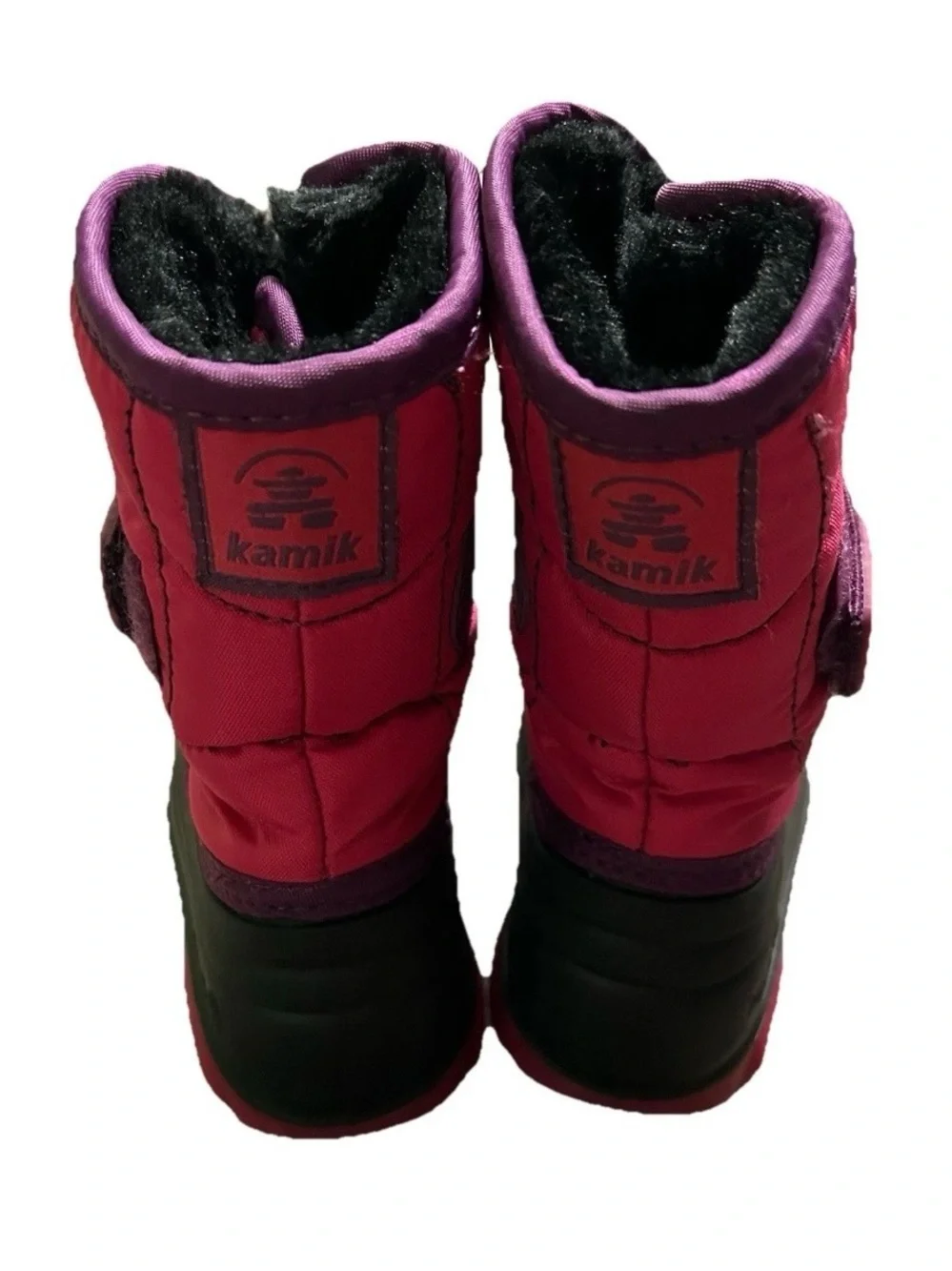 Toddler Girl Kamik Lined Pink Purple Winter Snow Boots Size 7